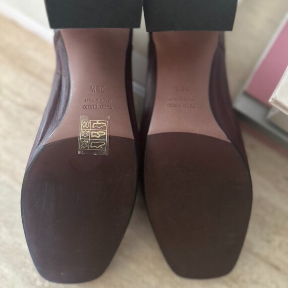 Mara Bini Leather Heeled Loafers - Picture 9 of 11